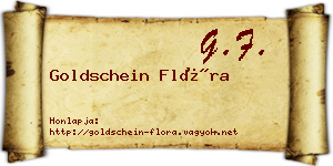 Goldschein Flóra névjegykártya